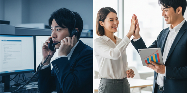 カスタマーサポートとカスタマーサクセスのイメージ