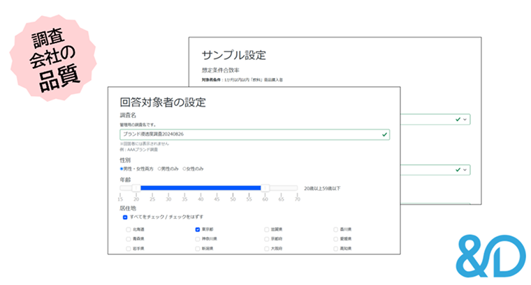 設立20年以上の調査会社ならではの高い品質